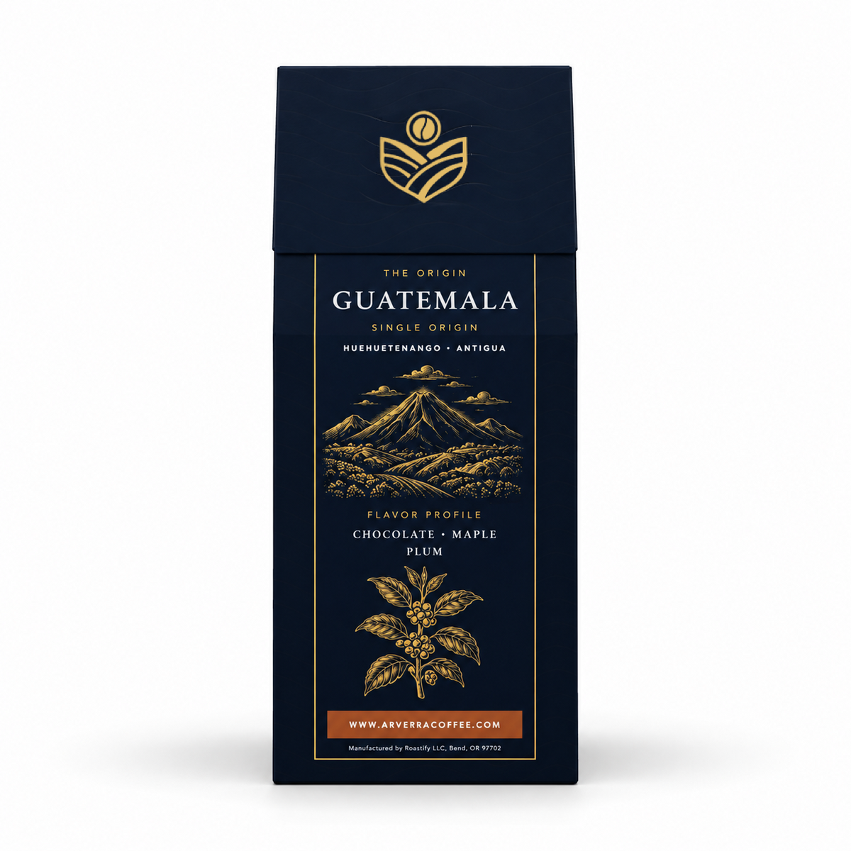 ARVERRA Origin 05 Guatemala coffee back of the coffee box
