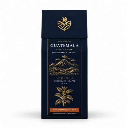 ARVERRA Origin 05 Guatemala coffee back of the coffee box